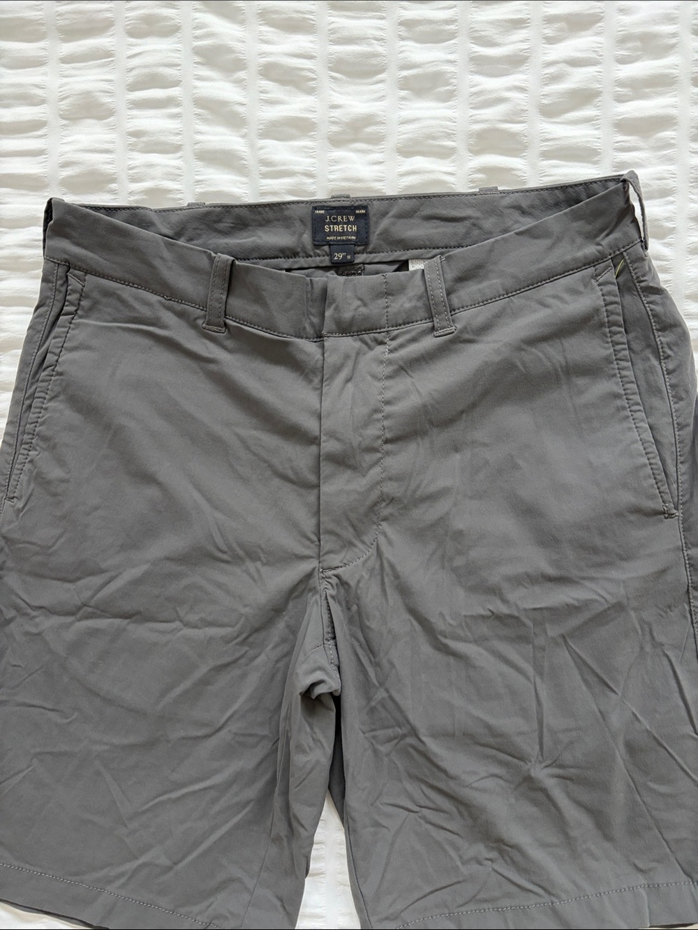 J. Crew Women’s Gray Flat-Front Stretch Activewear Shorts. Hiking, Golf? EUC